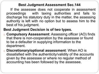 discretionary best judgement assessment
